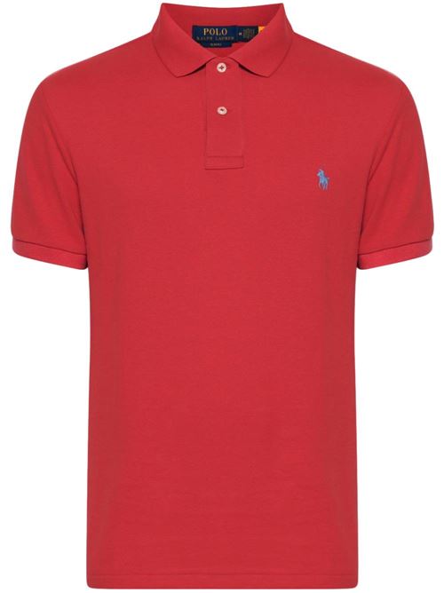 Red polo shirt with men's logo POLO RALPH LAUREN | 710536856437